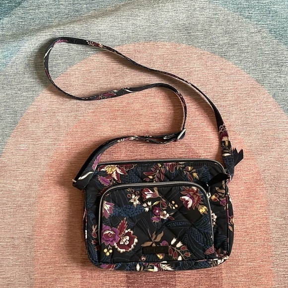 Vera Bradley Floral Boho Shoulder Satchel - Picture 1 of 11